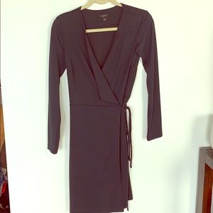Classic Long Sleeve Navy Wrap Dress Size 2